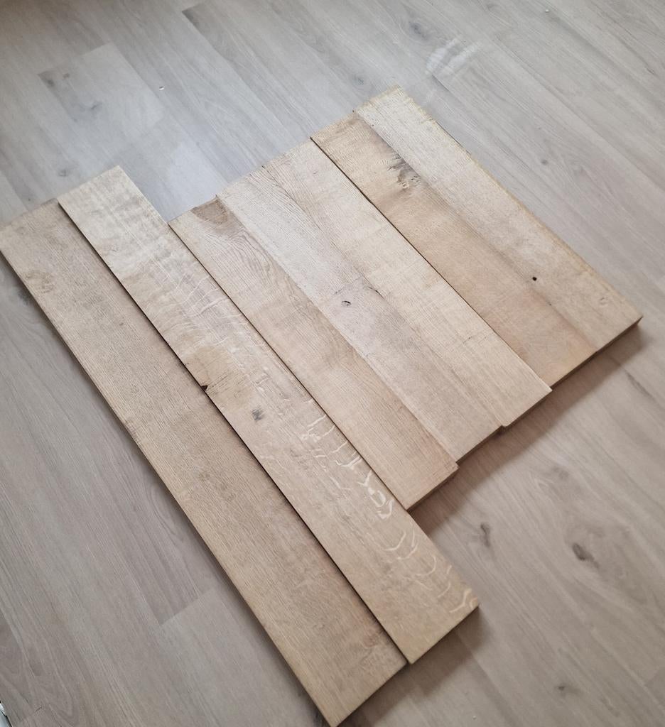 Foutvrij Eikenhout: Zuivere Kwartiers, Doe-het-zelf en Verbouw, Hout en Planken, Ophalen, Minder dan 25 mm, Minder dan 200 cm