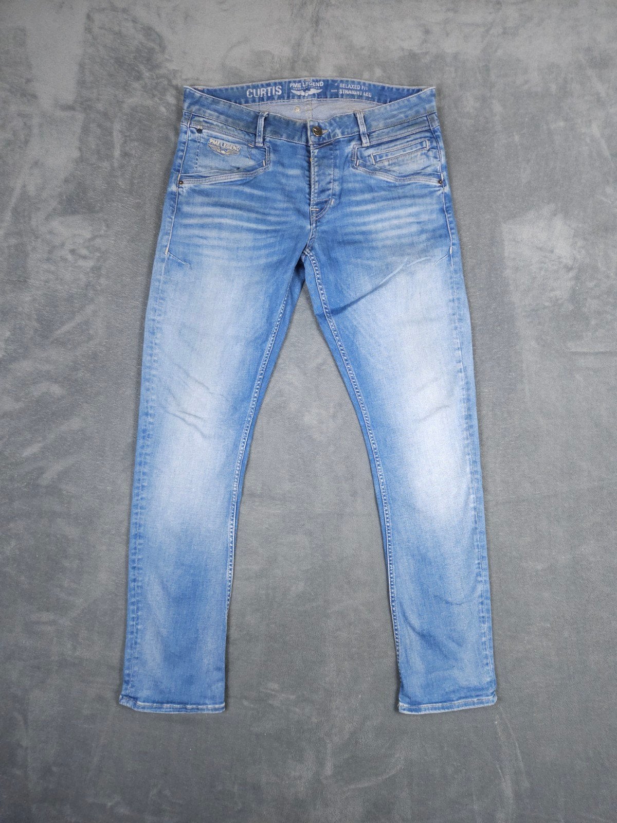 Pme Legend Broek Curtis W35 L34 Relaxed Fit Blauw Pall Mall., ., Zo goed als nieuw, ., W33 - W34 (confectie 48/50)