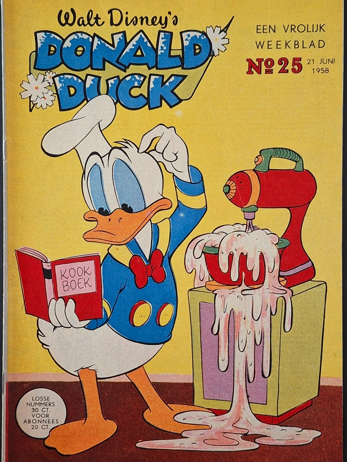 Donald Duck 1958 nr. 25, Boeken, Eén stripboek, Ophalen of Verzenden, Zo goed als nieuw