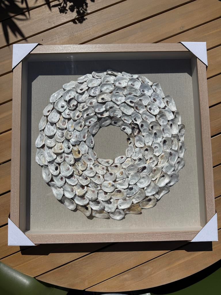 Colmore by Diga wanddecoratie 2 st. witte & oester schelpen, Ophalen, 60 cm, 60 cm, Nieuw