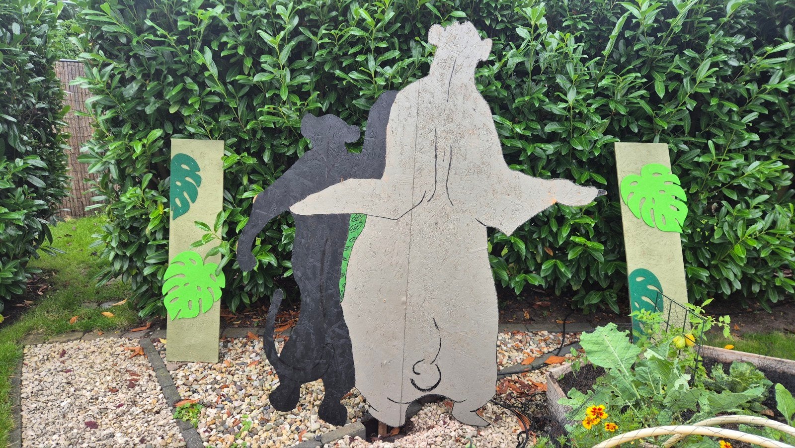 Jungle book Baloe en Bagheera op plaat, Hobby en Vrije tijd, Ophalen, Gebruikt, Versiering
