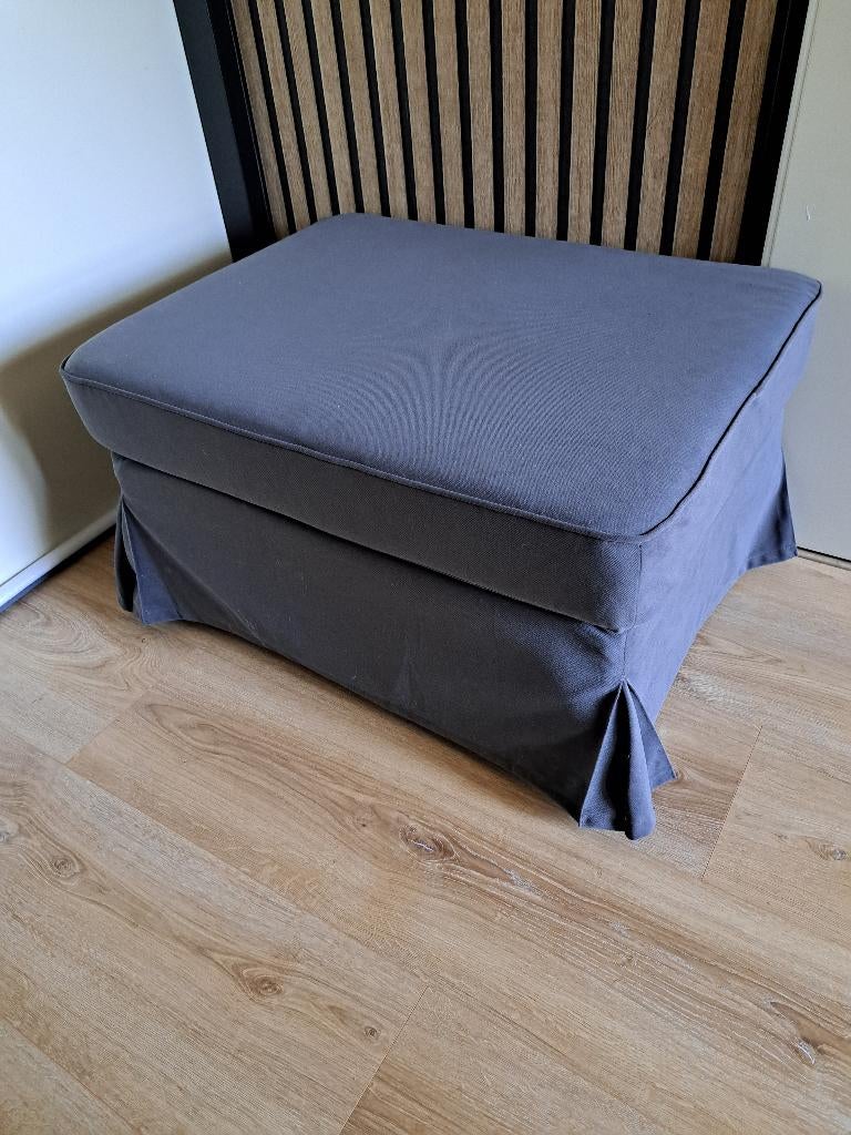 Hocker stof grijs., Huis en Inrichting, Banken | Voetenbanken en Poefen, Ophalen, 75 tot 100 cm, Zo goed als nieuw, Overige materialen