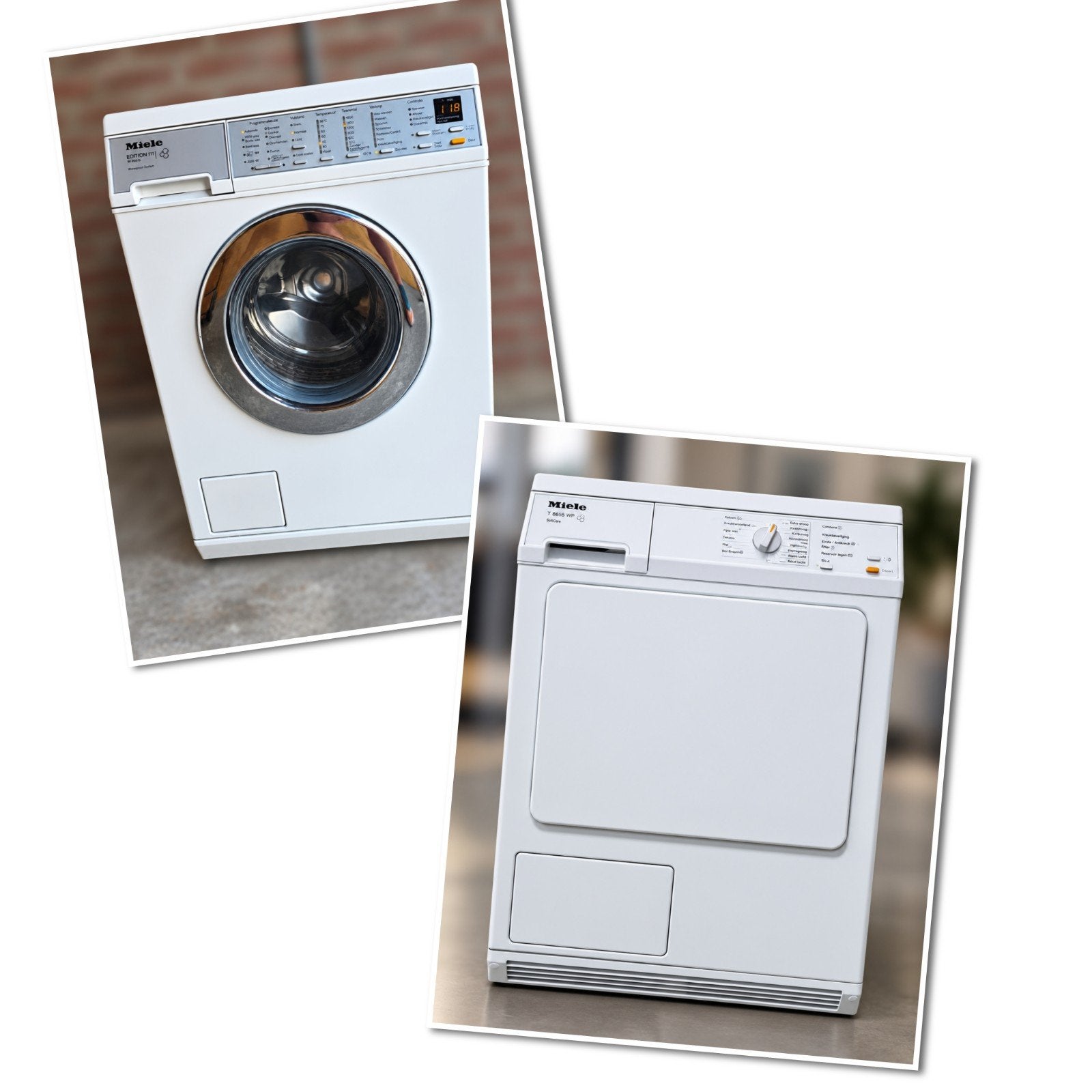 Miele SoftCare 8kg wasmachine & condensdroger set