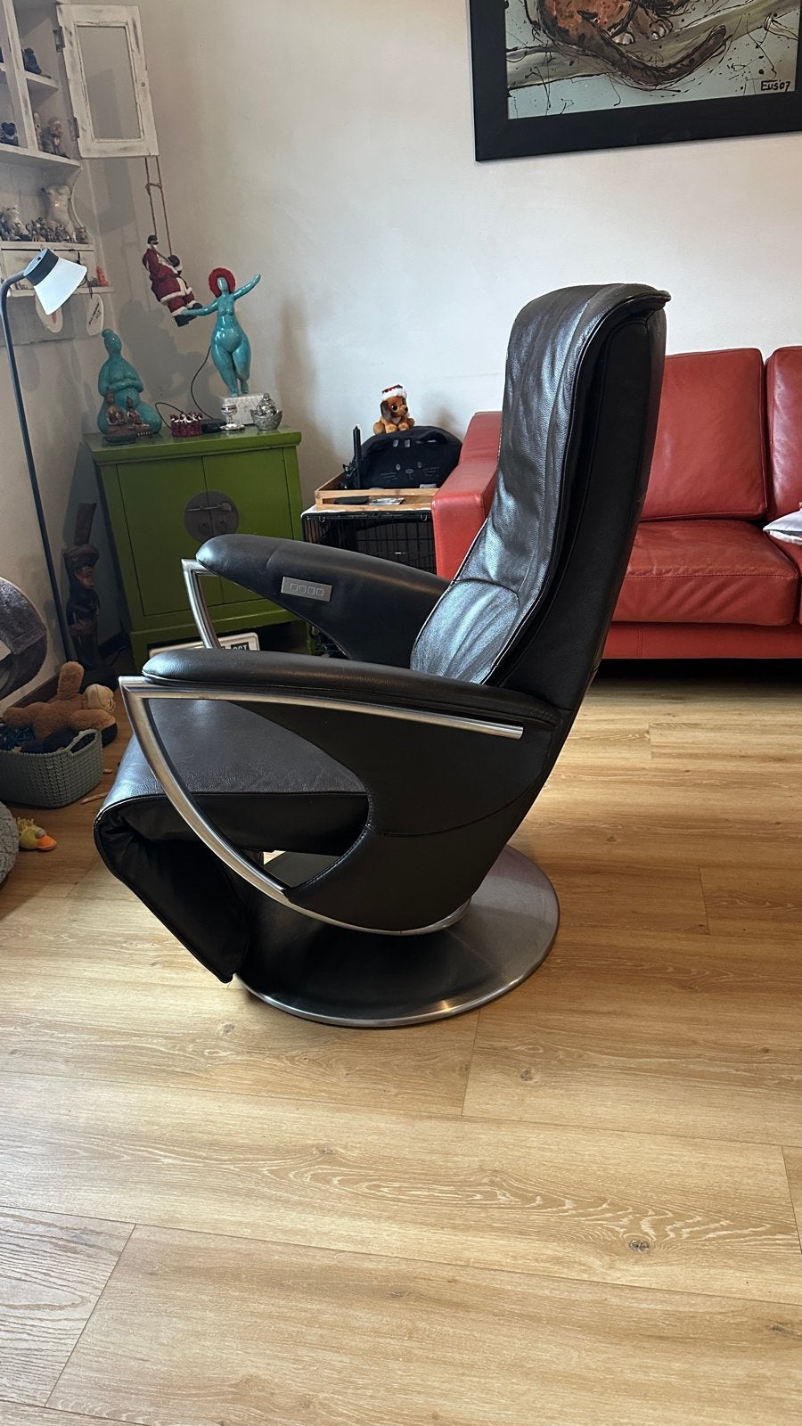 Sitting Vision Relaxfauteuil’s - groen & bruin Leer, Ophalen, Gebruikt, Twee, Overige kleuren