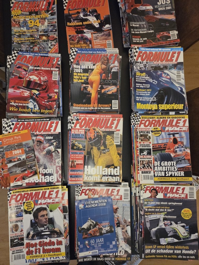 Formule 1 bladen jaargangen van '94 tot '25 (niet compleet), Ophalen, Gelezen, Sport en Vrije tijd