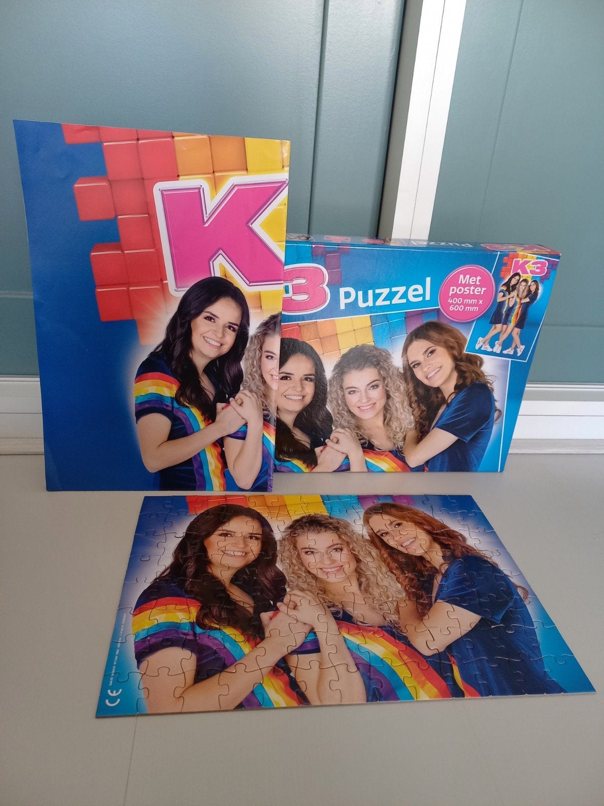 K3 Puzzel met poster - Zo goed als nieuw, Ophalen, Minder dan 500 stukjes, Zo goed als nieuw, Legpuzzel