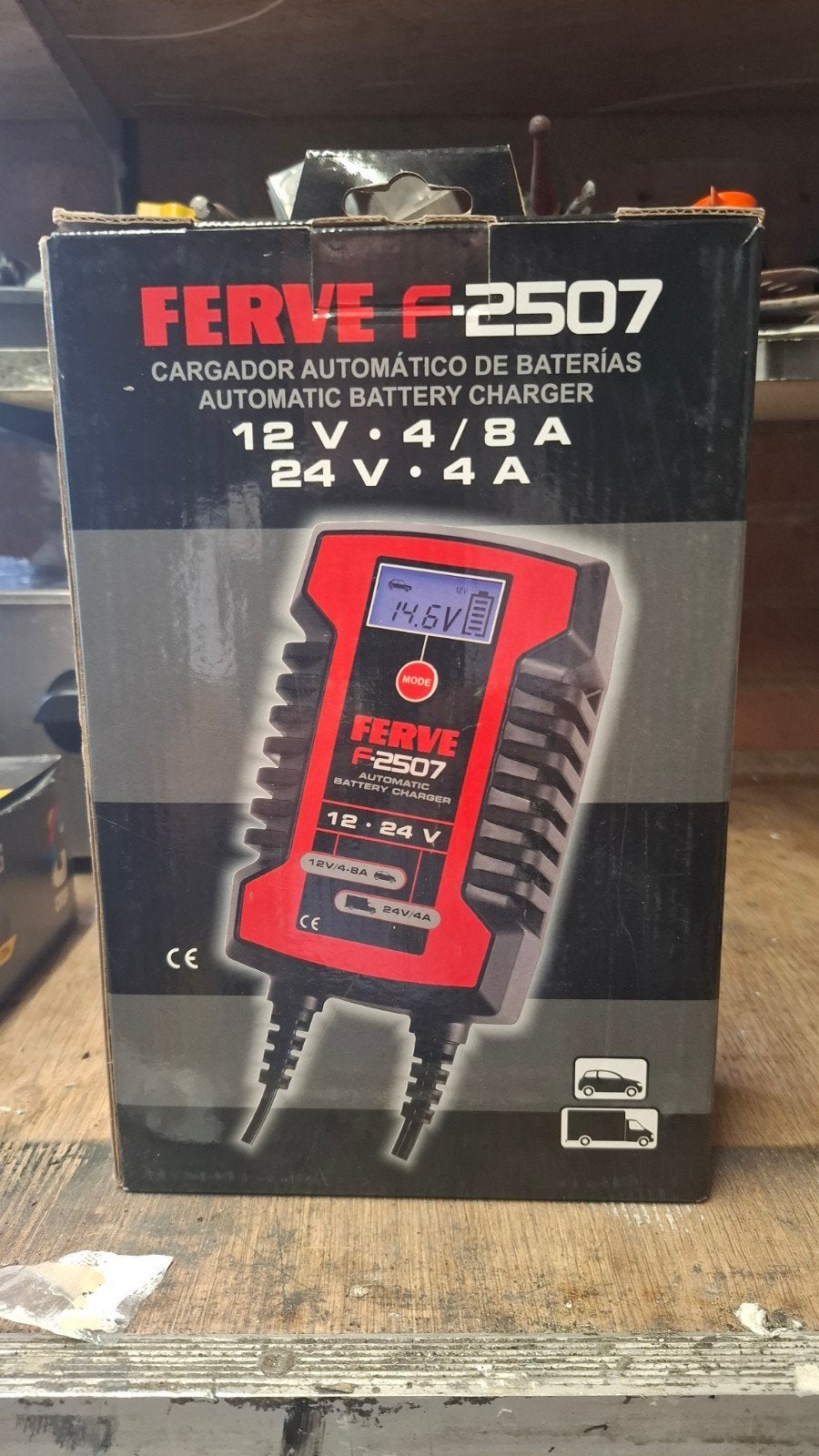 Ferve F-2507 Automatische Acculader 12V/24V, Ophalen of Verzenden, Nieuw