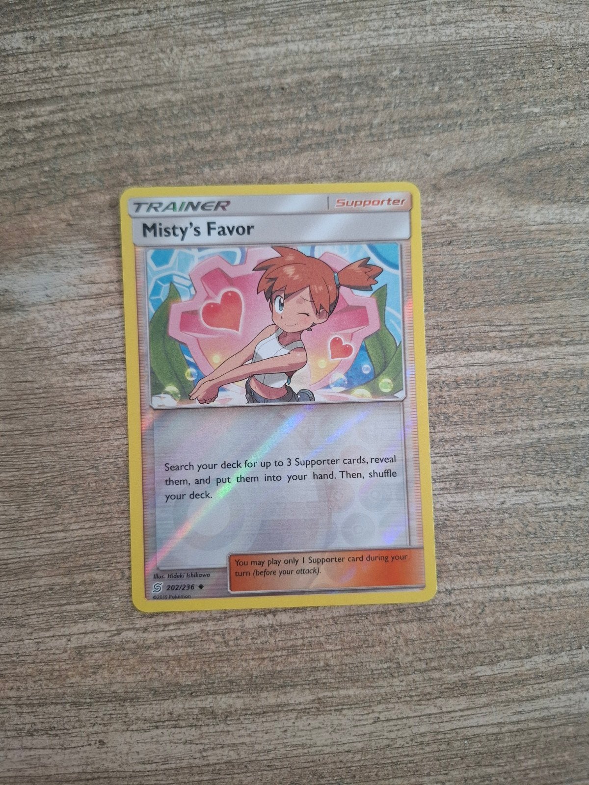 pokemon kaart misty's favor, Ophalen of Verzenden, Zo goed als nieuw, Losse kaart