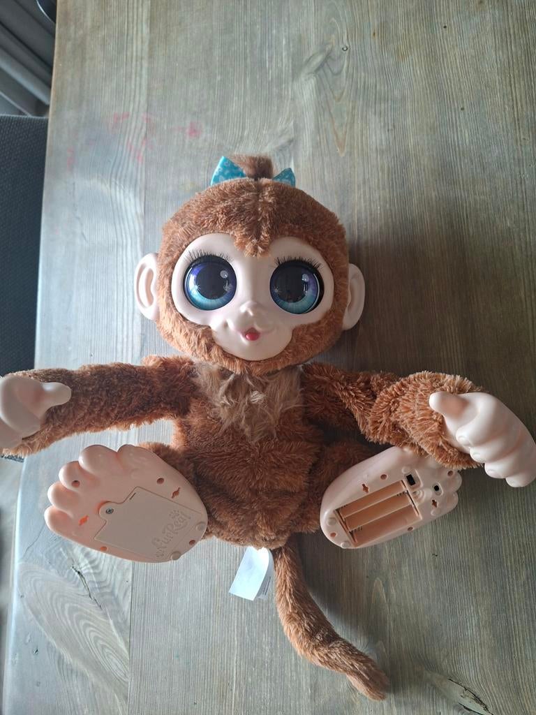 Bruine interactieve aap knuffel, Kinderen en Baby's, Speelgoed | Knuffels en Pluche, Ophalen, Met label, Overige karakters, Overige typen
