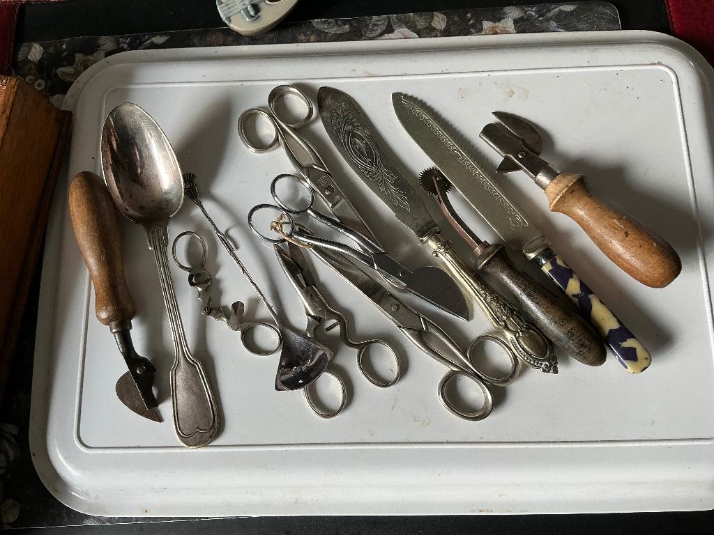 Roomlepel schaartjes bestek en meer, Antiek en Kunst, Curiosa en Brocante, Ophalen of Verzenden