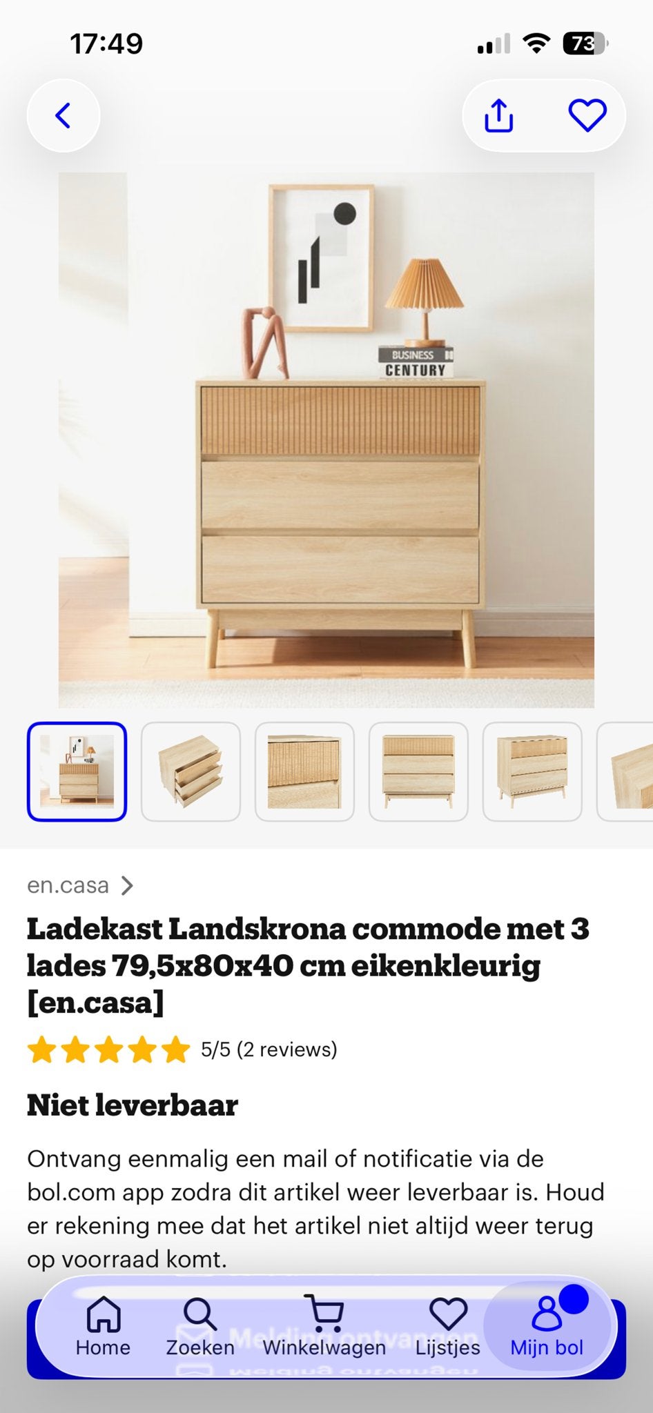 Ladekast Landskrona commode met 3 laden eikenkleurig, Ophalen, Gebruikt, Eikenhout, 3 of 4 laden