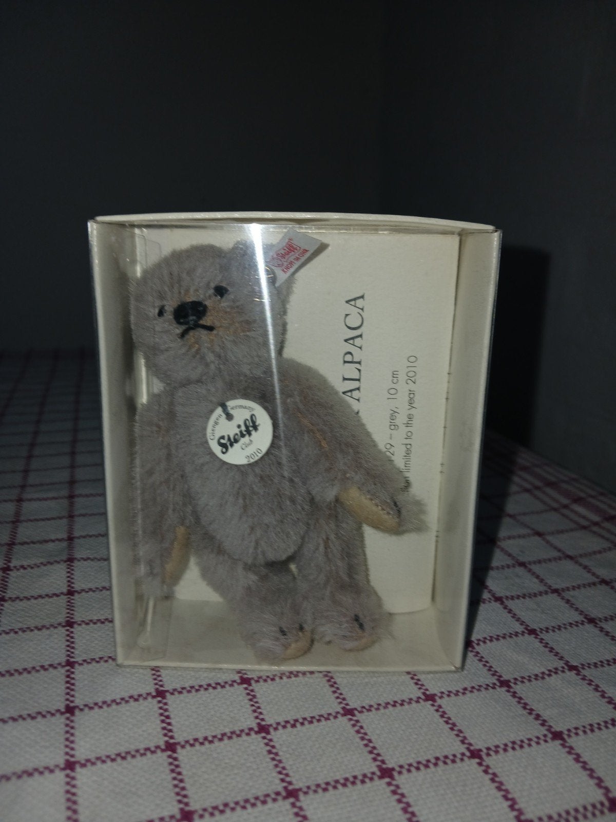 Steiff Alpaca Teddybeer 2010 - Grijs, 10 cm, Met label, Overige karakters, Beer, Grijs