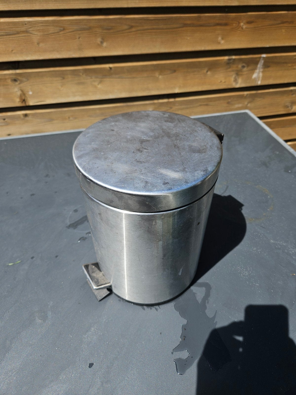 Metalen pedaalemmer - Gebruikt, Gebruikt, Met pedaal, Ophalen of Verzenden, Minder dan 10 liter