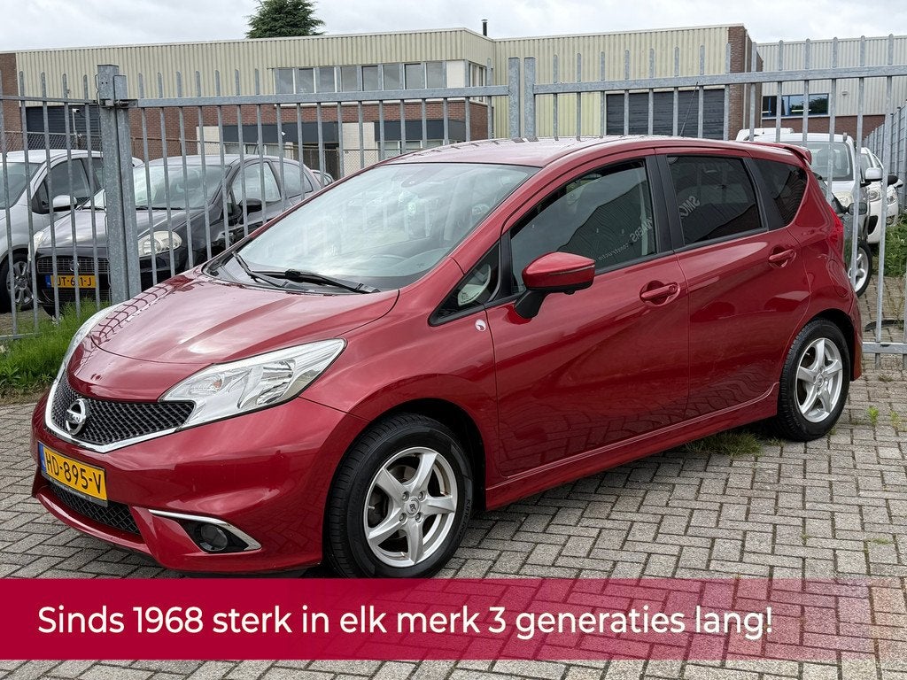 Nissan Note 1.2 DIG-S Tekna 98PK 5 deurs! Navi l 360 camera, Voorwielaandrijving, Stof, Gebruikt, Zwart