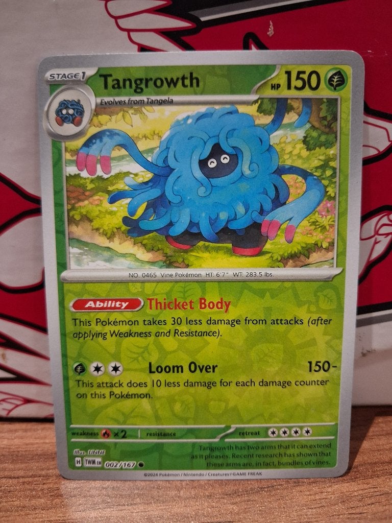 Pokemon Tangrowth TWM 002/167 reverse holo, Ophalen of Verzenden, Nieuw, Losse kaart