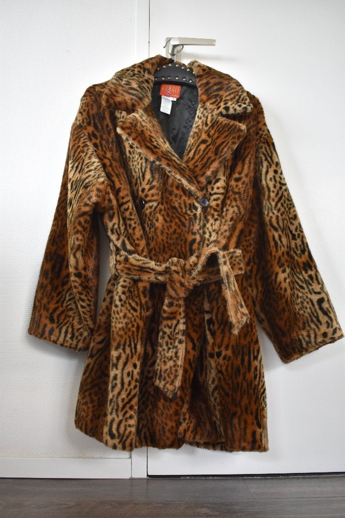 Kenzo Jungle panter jas maat M, Maat 38/40 (M), Bruin, Kenzo, Ophalen of Verzenden
