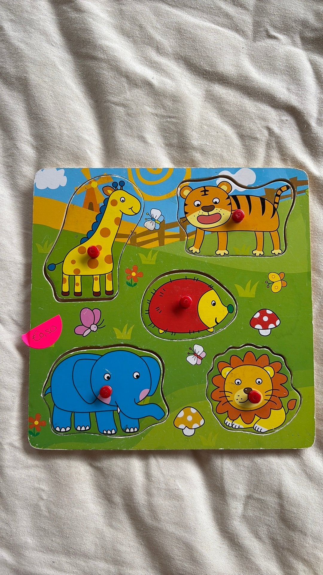 Puzzel dieren, Ophalen, Zo goed als nieuw, Van hout, Minder dan 10 stukjes