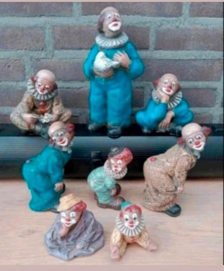 8 Gilde Clowns parastone vintage, Ophalen, Zo goed als nieuw, Dier