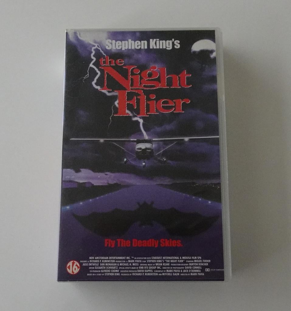 Stephen King's The Night Flier - Film op VHS uit 1997, Vanaf 16 jaar, Ophalen, Zo goed als nieuw, Horror