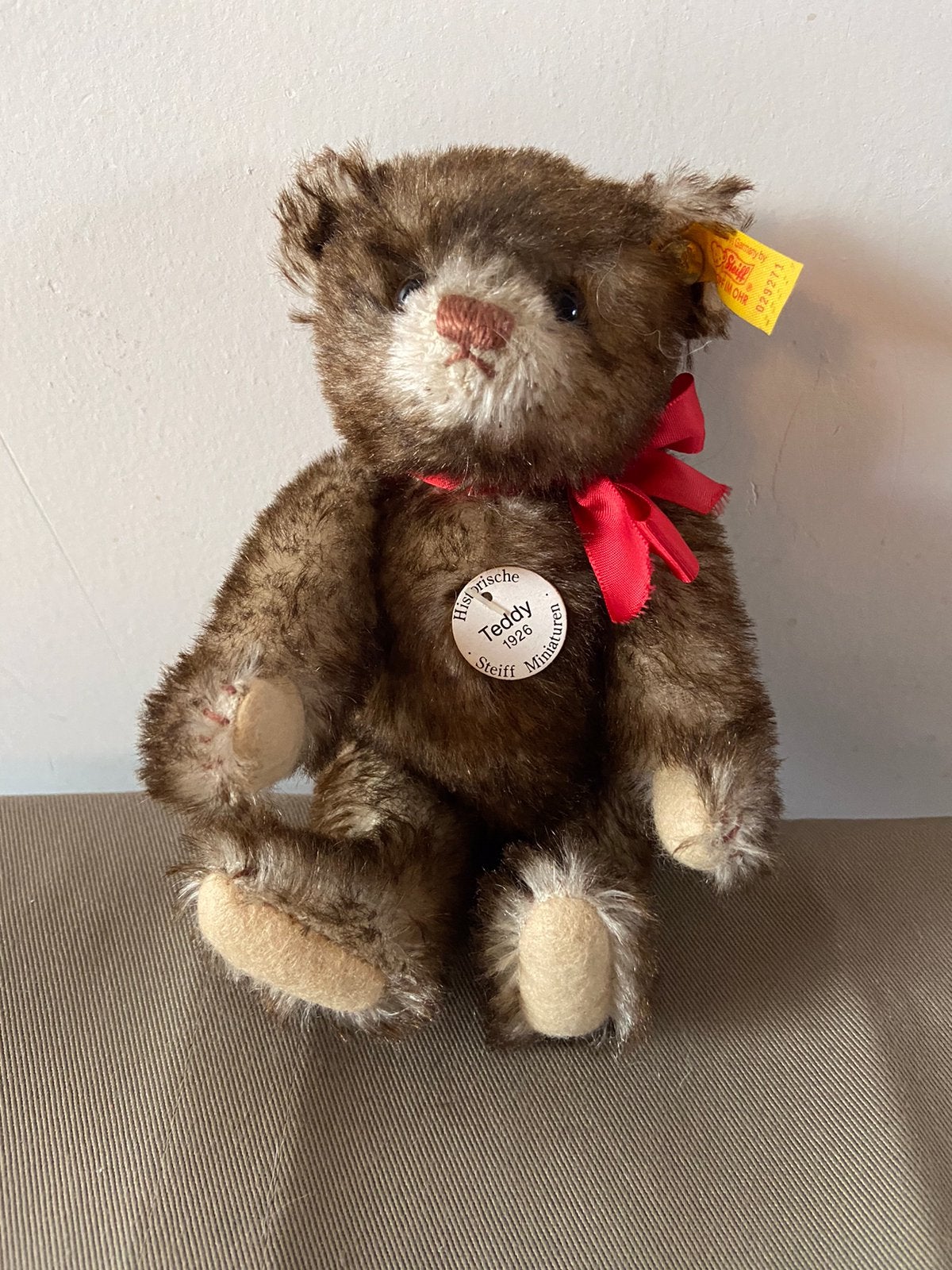 Steiff Miniatuur Teddybeer 029271, Replica 1926, Ophalen of Verzenden, Nieuw, Stoffen beer, Steiff