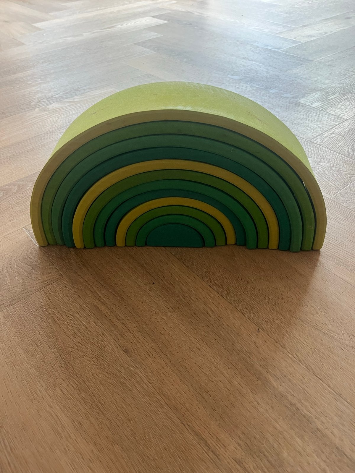 Grimm's Grote Regenboog Groen/Geel - Houten Speelgoed, Ophalen, Gebruikt, Overige typen