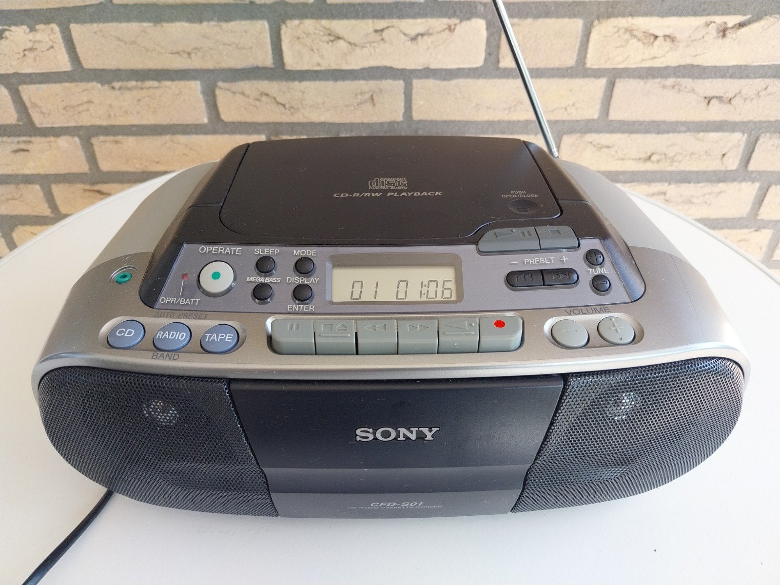 Sony Radio CD Cassette Speler - Goed Werkend, Ophalen, Gebruikt, Radio, Met cd-speler