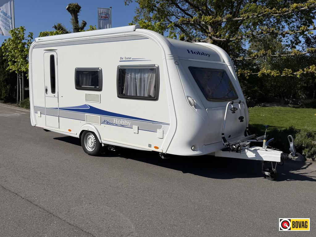 Hobby De Luxe 440 SF verkocht, Caravans en Kamperen, Caravans, Kachel, Hobby, Bedrijf, Treinzit