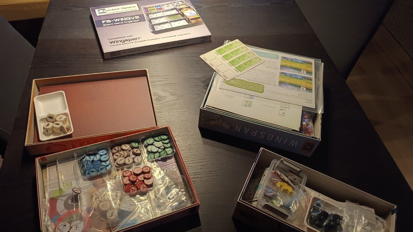 Wingspan bordspel met uitbreidingen, Vijf spelers of meer, Ophalen of Verzenden, Zo goed als nieuw