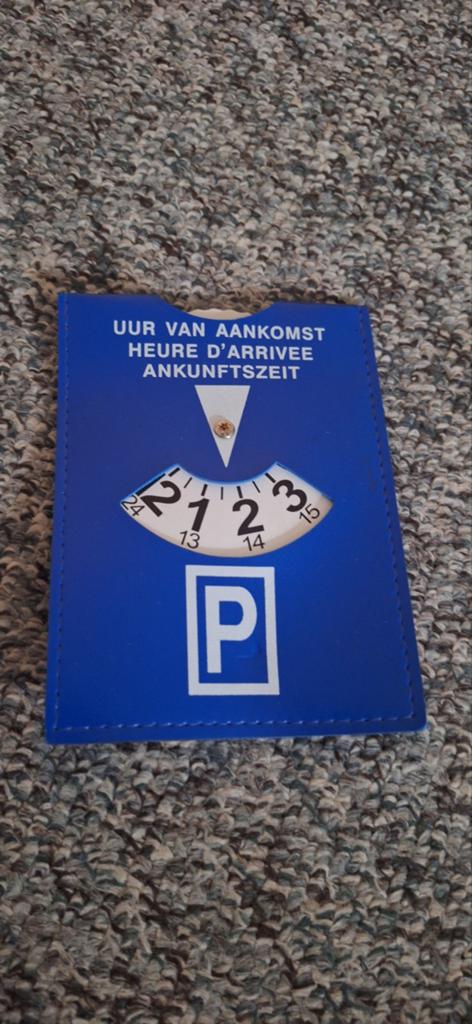 Blauwe parkeerschijf - Uur van aankomst, Auto diversen, Auto-accessoires, Gebruikt, Ophalen of Verzenden