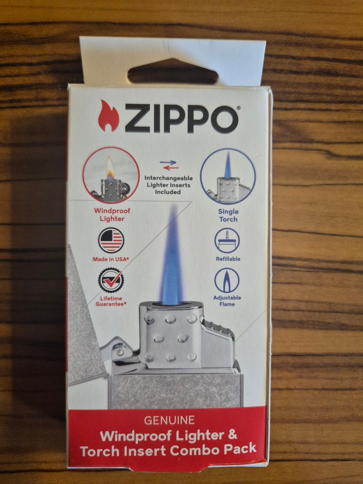 Zippo Windproof Lighter & Torch Insert Combo Pack, Ophalen of Verzenden, Nieuw, Aansteker