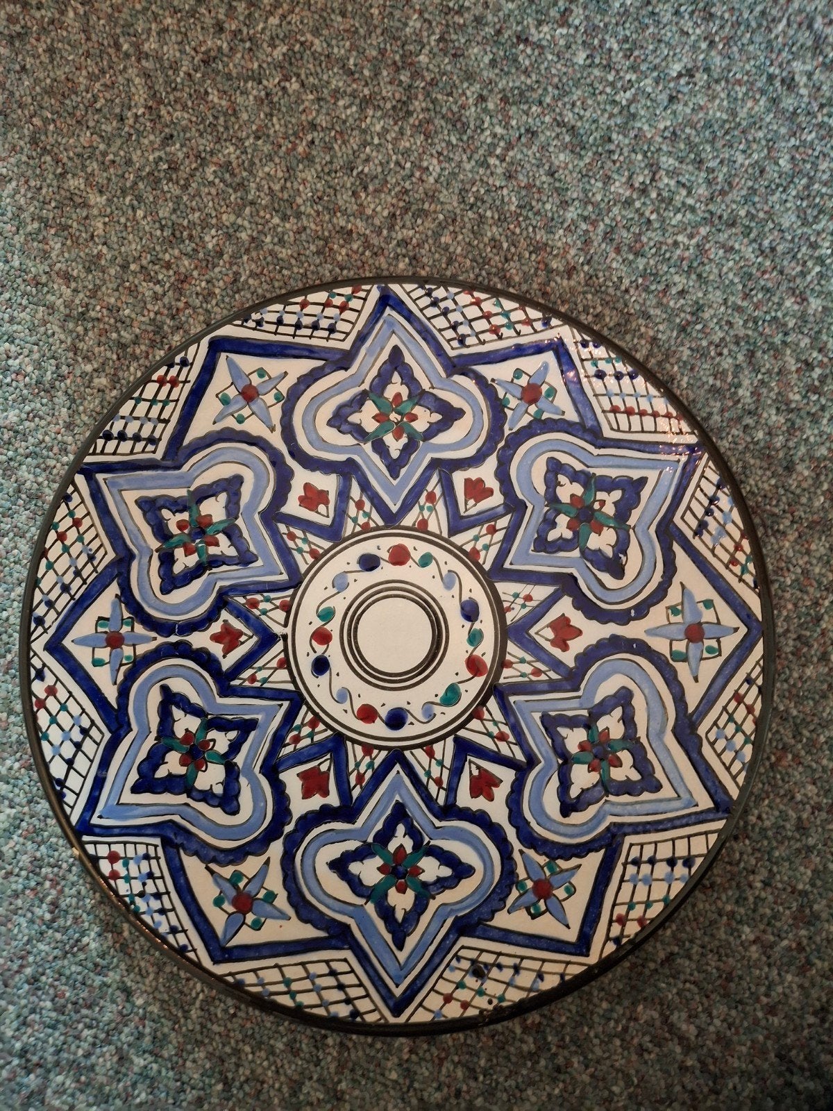 Decoratieve Marokkaanse keramische schaal, handgeschilderd, Ophalen of Verzenden
