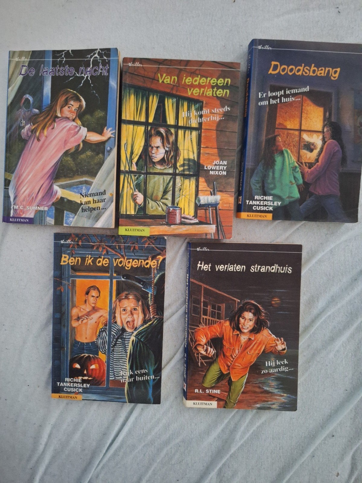 5 Kluitman thrillers: De laatste nacht, Doodsbang en meer, Ophalen, Gelezen, O.a. R.L. Stine, Nederland