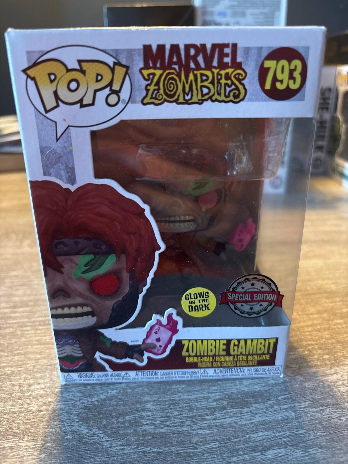 Funko Pop! Marvel Zombies 793 Zombie Gambit GITD Special Edi, Ophalen of Verzenden, Nieuw