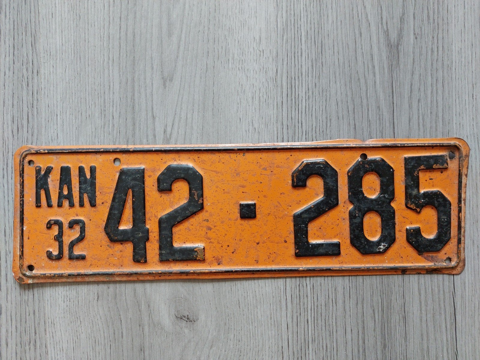 Kenteken 1932 Kansas USA Nummerplaat Nummerbord, Ophalen of Verzenden, Gebruikt, Auto's