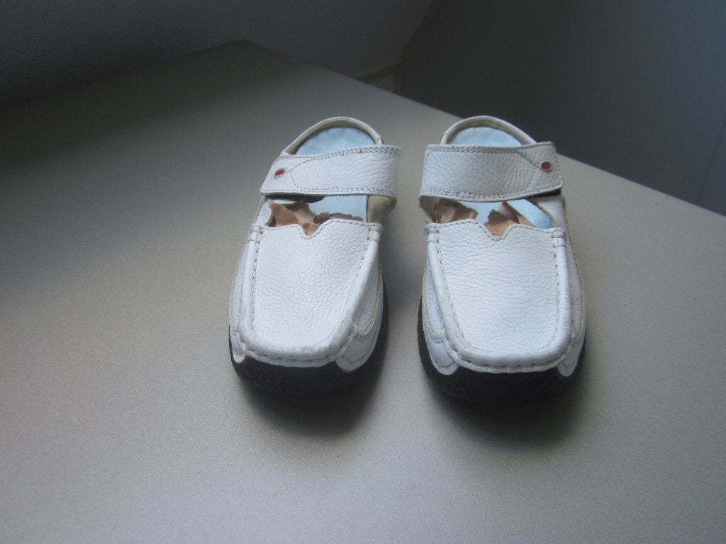 Wolky witte damesschoenen slippers pantoffels maat 39, Wolky, Wit, Ophalen of Verzenden, Zo goed als nieuw