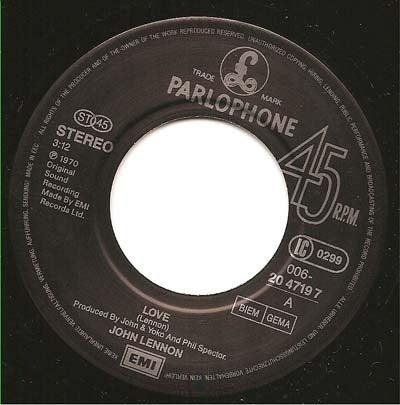 John Lennon - Love 7", Ophalen of Verzenden, Zo goed als nieuw, 7 inch, Pop