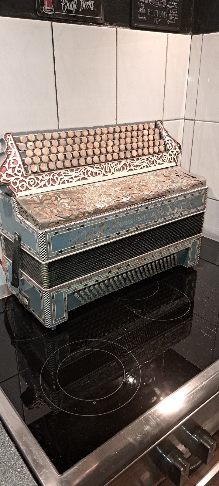 Hohner Frontalini Accordeon - Vintage Knopaccordeon, Ophalen of Verzenden