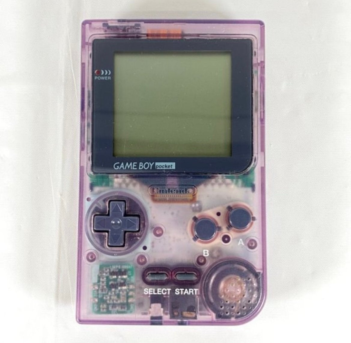 Nintendo Game Boy Pocket Clear Purple MGB-001 transparant, Spelcomputers en Games, Ophalen of Verzenden, Zo goed als nieuw, Game Boy Pocket