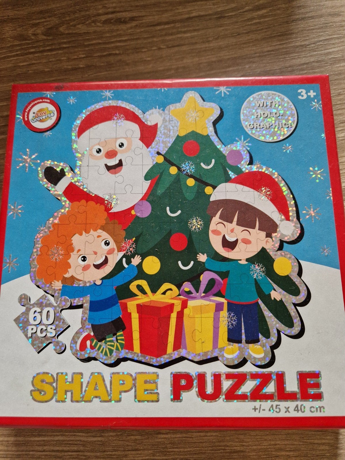 Kerst Shape Puzzel 60 Stukjes - Nieuw, Ophalen, 10 tot 50 stukjes, Nieuw, 2 tot 4 jaar