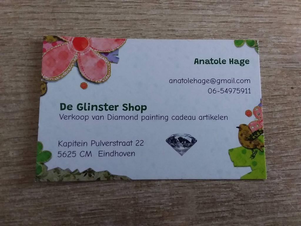 Diamond painting :De Glinster Shop, Ophalen, Nieuw, Knutselwerk