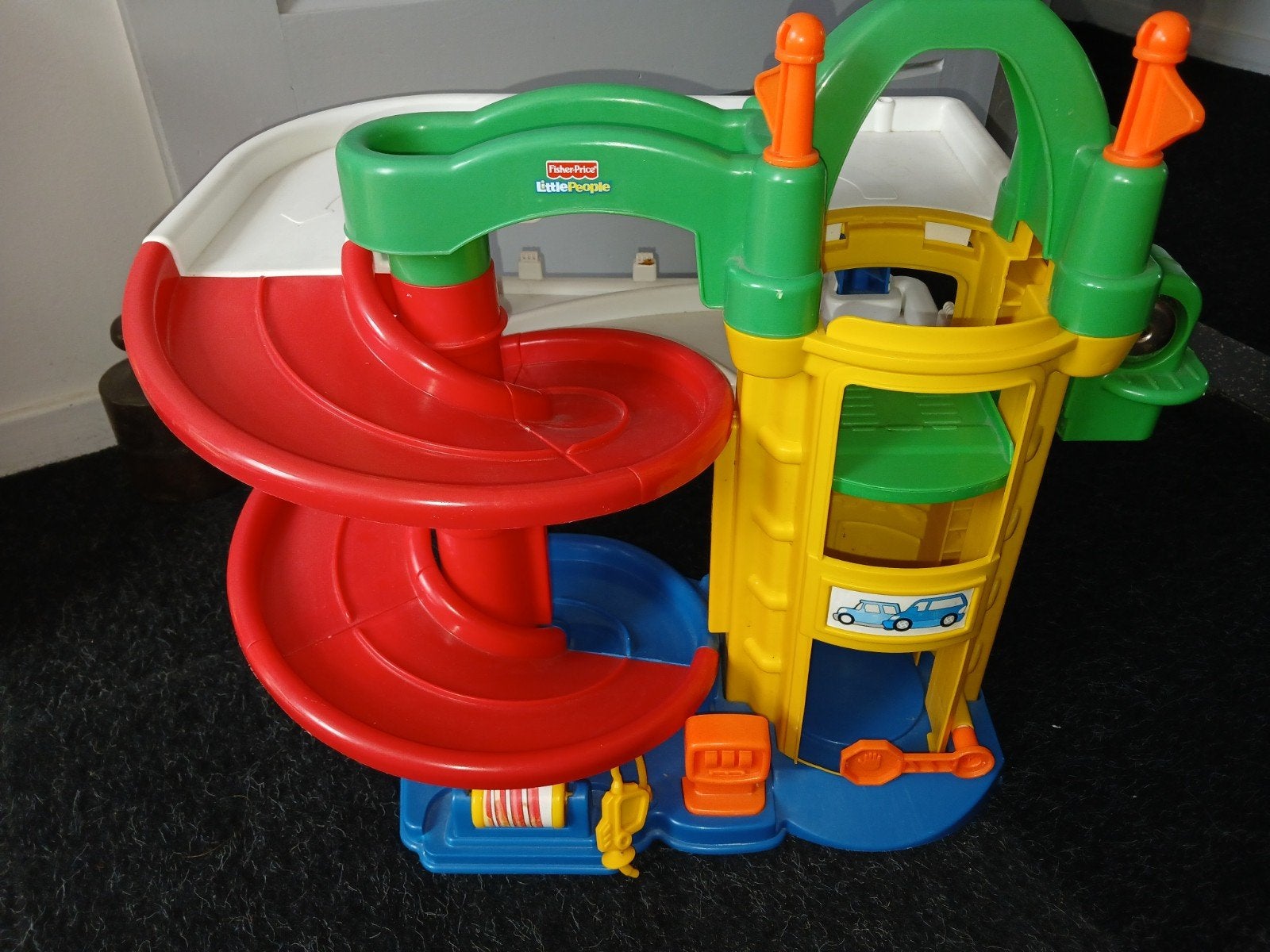 Fisher Price auto garage, Ophalen, Zo goed als nieuw, Speelset