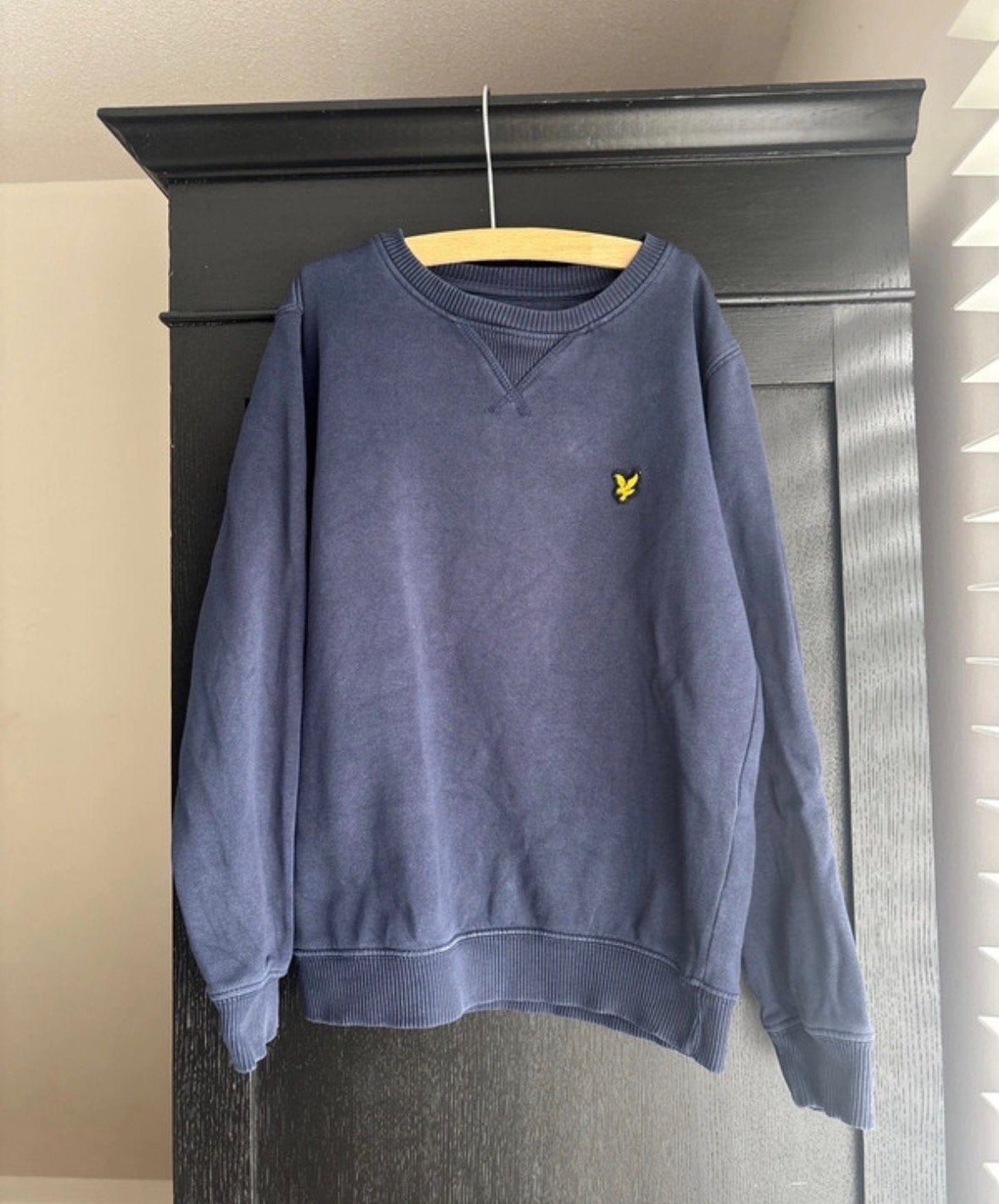 Lyle & Scott Junior Marine Blauwe Trui Maat 128/134, Ophalen of Verzenden, Gebruikt, Jongen, Trui of Vest
