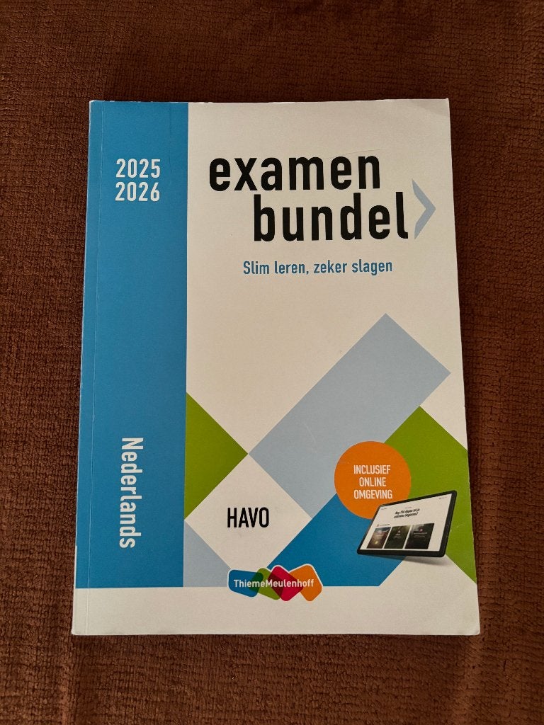 Examenbundel Nederlands Havo 2025/2026, Gelezen, Ophalen of Verzenden, Nederlands, HAVO