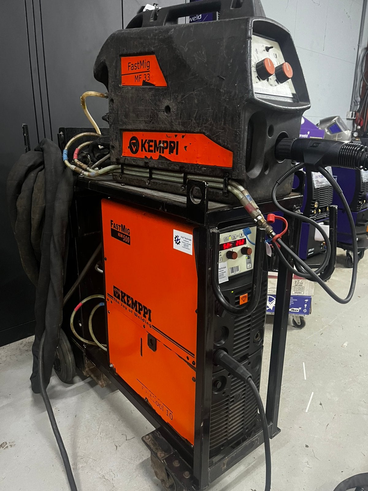 Kemppi  fastmig KM 500  lasapparaat Mig co2 watergekoeld, Doe-het-zelf en Verbouw, Ophalen, Gebruikt, ., 250 ampère of meer