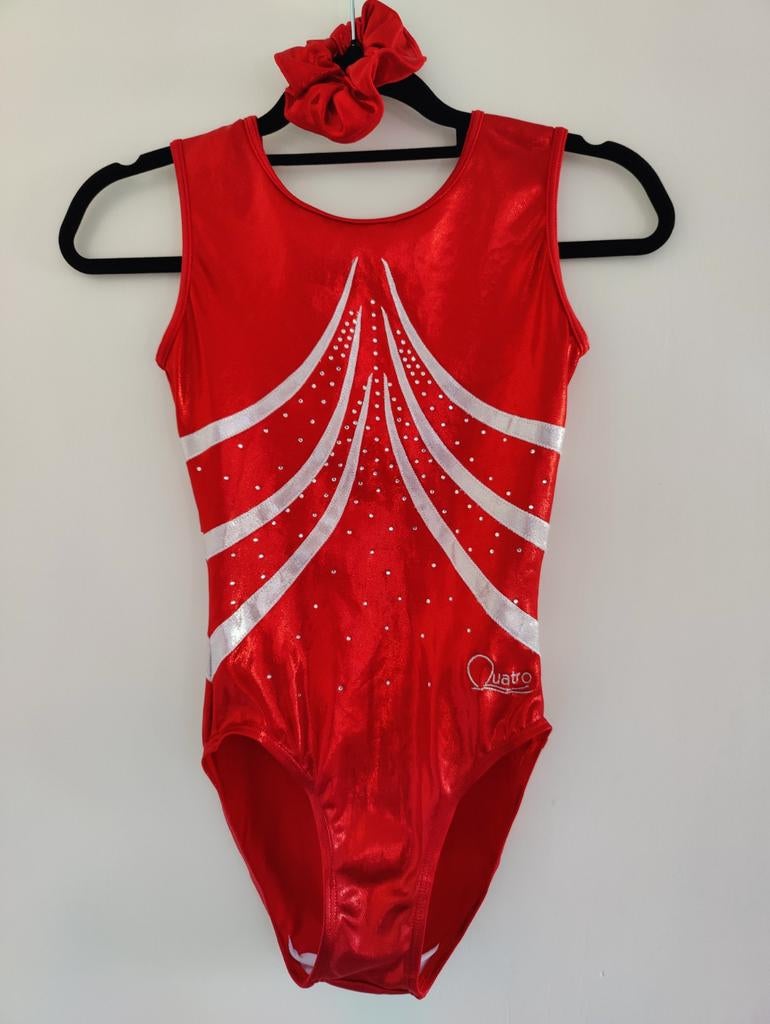 Quatro Turnpakje met scrunchie - maat AME (36/38), Sport en Fitness, Turnen, Gebruikt, Maat 36 t/m 42, Ophalen of Verzenden, Turnpak(je)