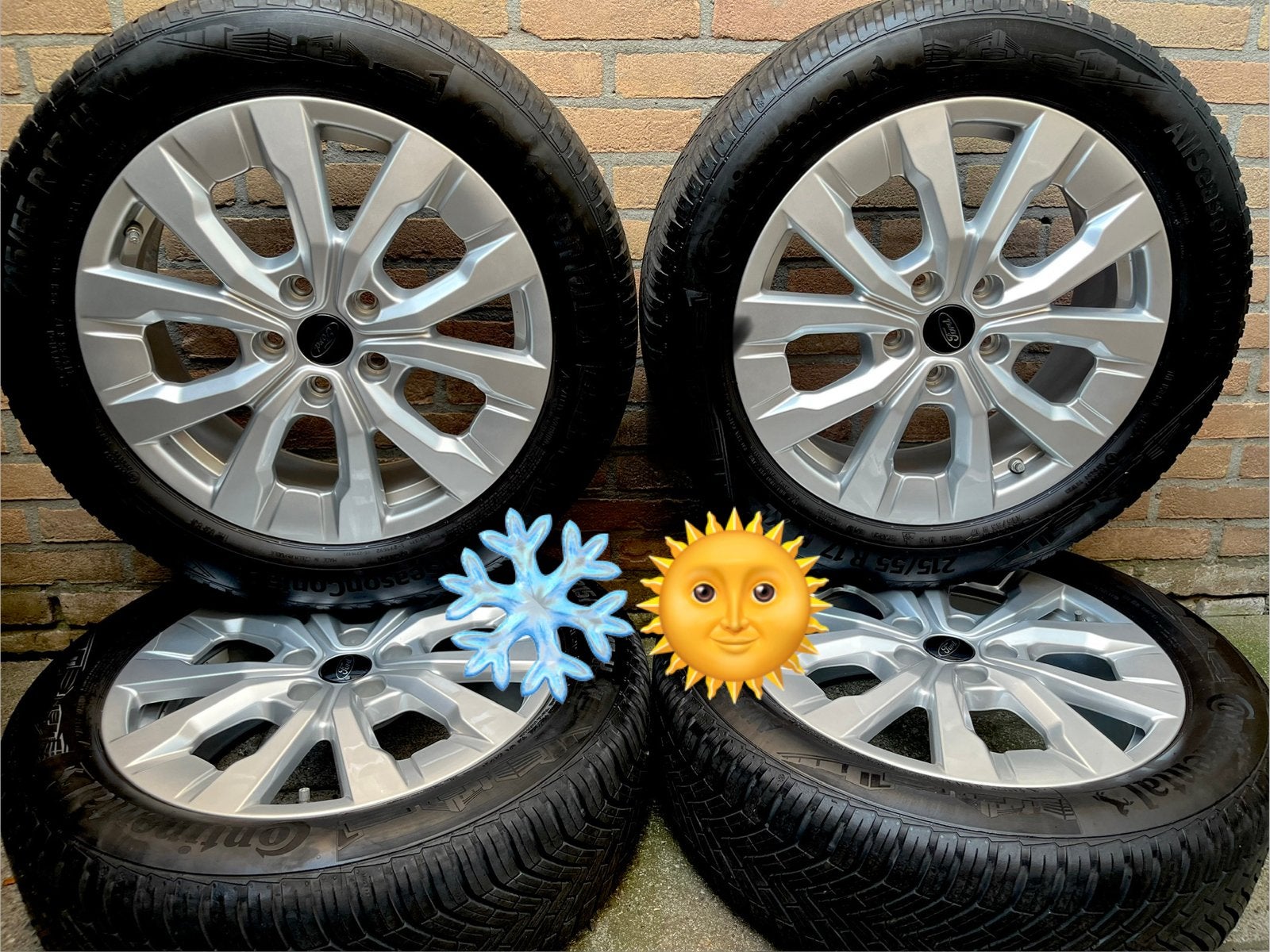 2x7/2x6 17” orig Ford Transit Connect Tourneo Conrinental, Banden en Velgen, 17 inch, Ophalen of Verzenden, All Season