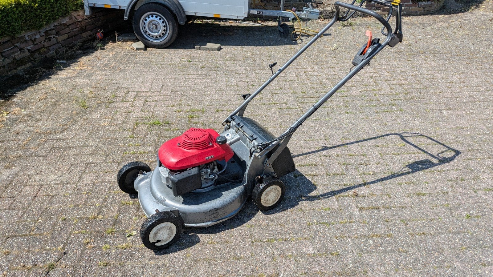 Honda HRD536C HXE Benzine Grasmaaier met Opvangzak, Ophalen, Cirkelmaaier, Honda, Gebruikt