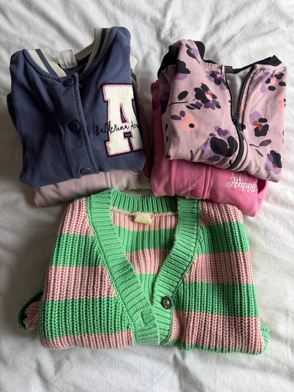 Leuke set baseball jacks en vesten (maat 122/128), Ophalen of Verzenden, Gebruikt, Meisje