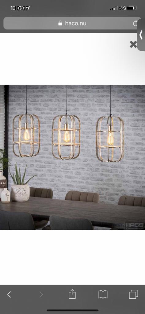 HACO lampen - Zo goed als nieuw, Huis en Inrichting, Lampen | Hanglampen, Ophalen of Verzenden, Zo goed als nieuw, Metaal, 75 cm of meer