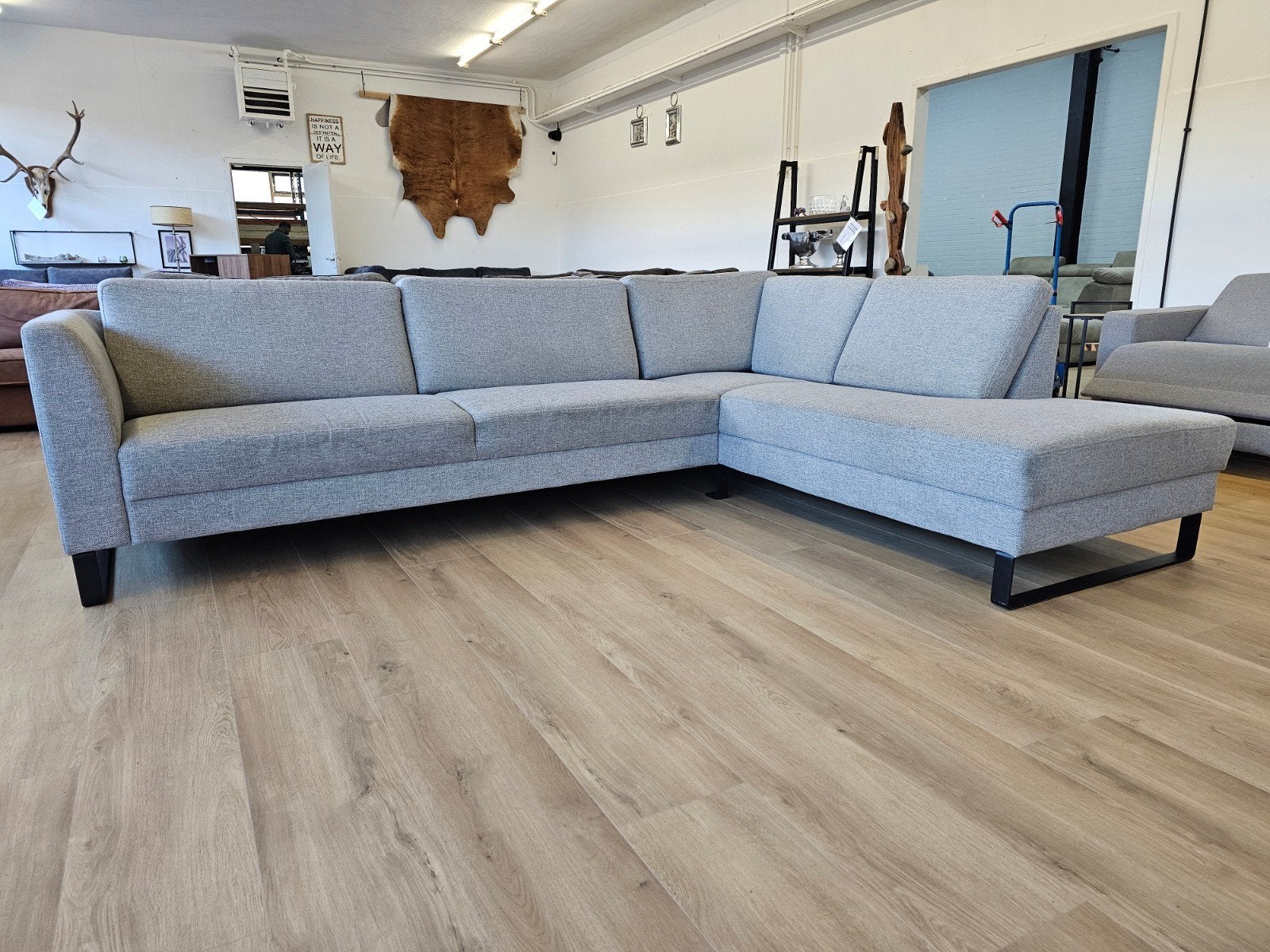 Hoekbank  - Textiel, 125 cm of meer, 125 cm of meer, Zo goed als nieuw, Info@homefriesland.nl